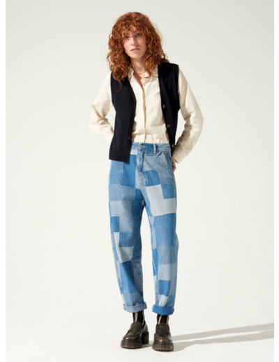 Jean baggy ciel