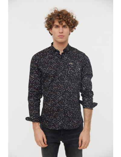 Chemise allover avec poche et broderie poitrine