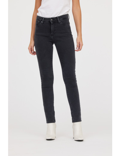 Denim slim fit effet push up , jambes ajustées, taille medium haute