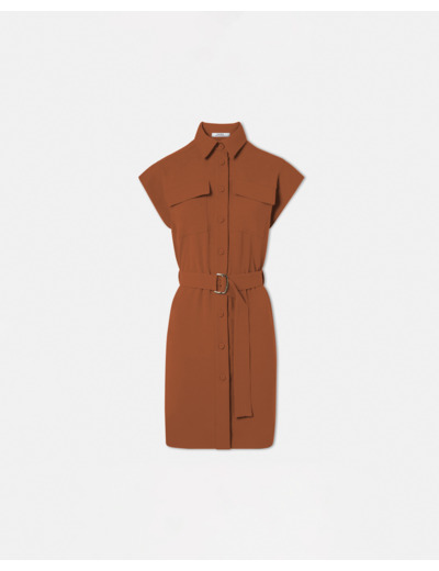 Robe Rosen Marron en Polyester