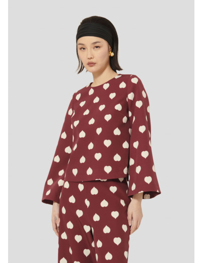 Top Thaissa Bordeaux en Polyester