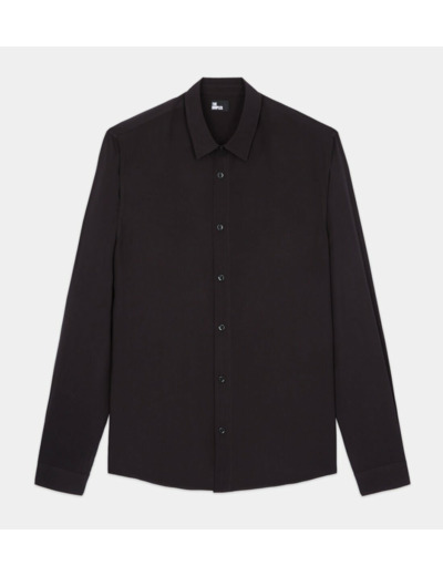 Chemise Slim Decintree Unie Patte De Boutonnage Cachee