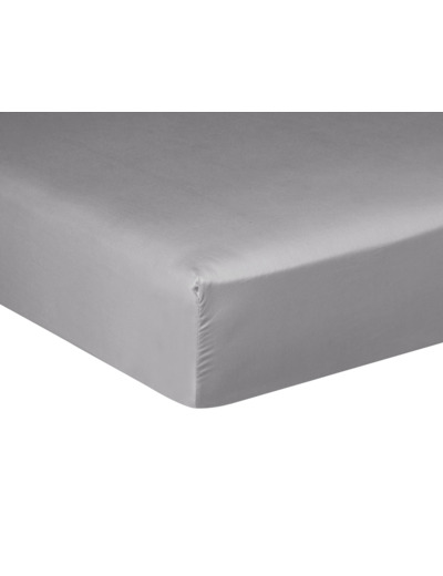 DRAP HOUSSE | Pure White Satin Lavé - Stone