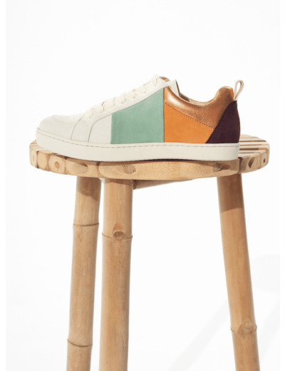 Tennis ivoire multicolore