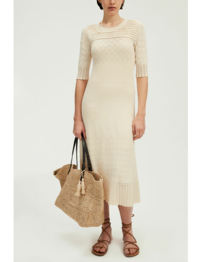 Robe midi cintrée en maille - PARVATI