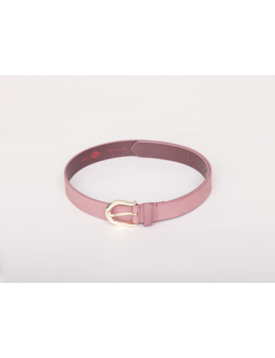 Ceinture cuir lisse boucle argentée ou dorée