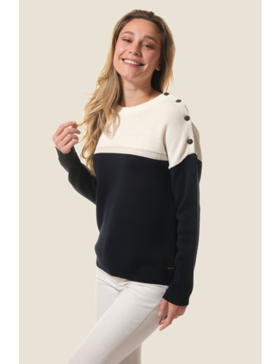 Pull femme col rond en maille Suzelle