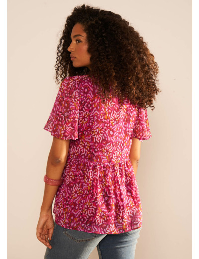 Blouse imprimé encolure V