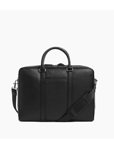 Porte documents  17" Charles en cuir grainé 2 poches zippées