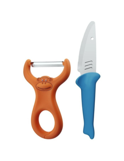 Ensemble de cuisine pour enfants, éplucheur de légumes et couteau 2 pièces