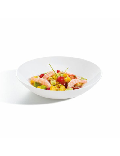 6 assiettes creuses 20cm white Evolutions