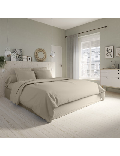 Housse de couette Studio Coton Sable