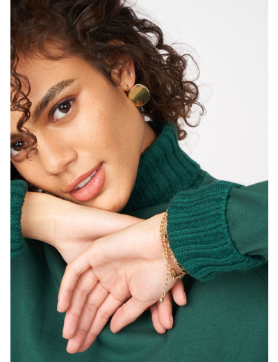 T-shirt à manches longues et col roulé