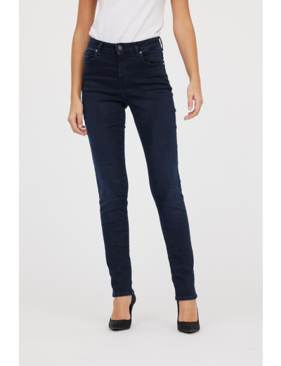 Denim flex straight fit, coupe droite, taille haute