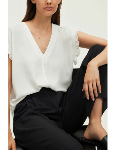 Top fluide à galon argenté - UMA