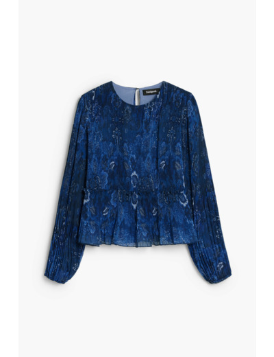 Blouse À Manches Longues En Tissu – Femme