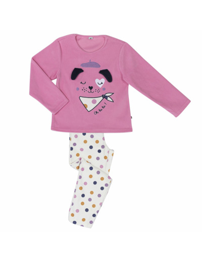 Pyjama fille CHIPI rose/imprimé