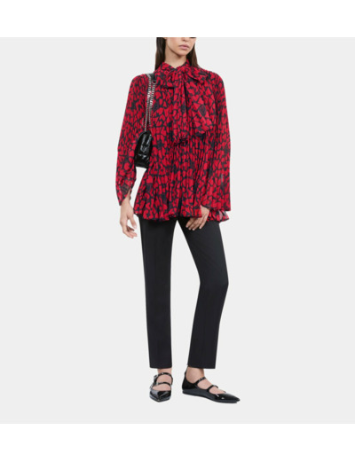 Top Plissé Imprimé Cœurs black - red