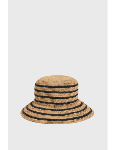 Chapeau en raphia bicolore - LUCIA