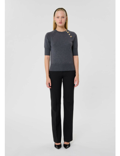 Pull Pastelle Gris Chine en Polyester