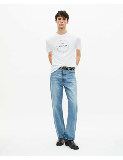 T-shirt manches courtes avec print devant white