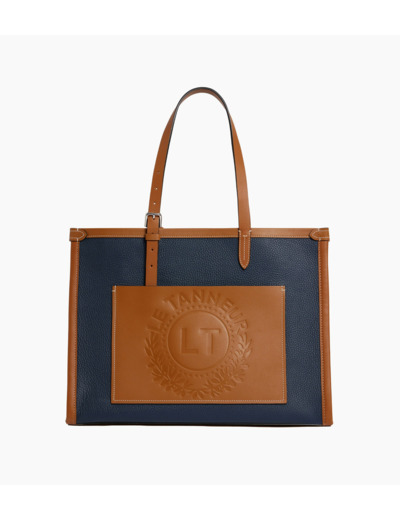 Grand sac cabas Le 125 en cuir grainé