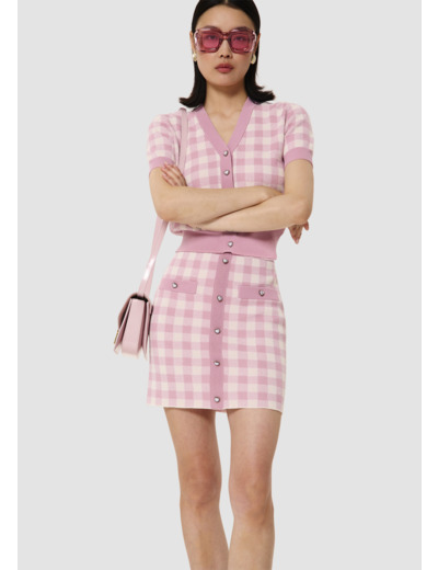 Jupe Jani rose en vichy