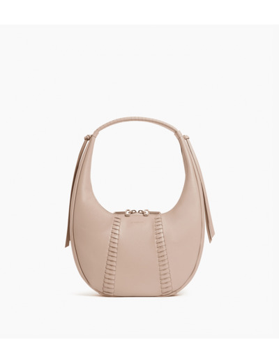 Sac hobo moyen modèle Juliette en cuir lisse lacé