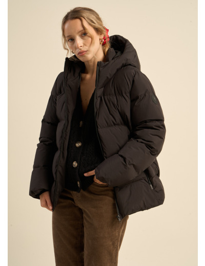 Doudoune courte à capuche