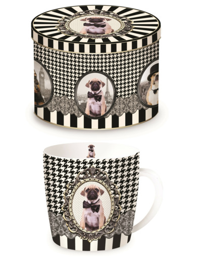 BAROCCO DOGS Mug 35cl/boîte métal vers.A