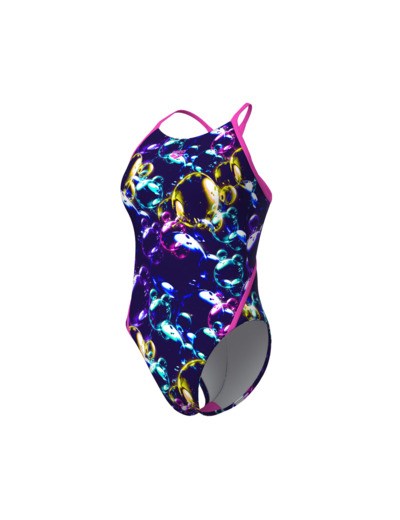 Maillot de bain arena Feel Soap Bubbles Web Back pour femmes