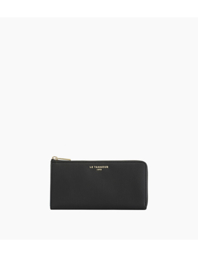 Compagnon zippé Emilie en cuir signature T