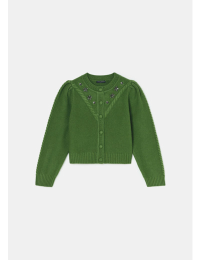 Gilet Gustave Cactus en Laine Merinos