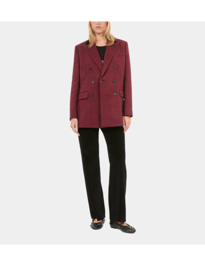 Blazer Pied De Poule Noir Et Rouge black - red