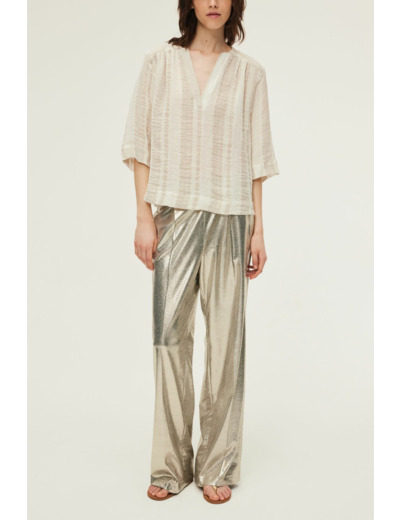 Blouse à rayures et lurex - ANNE
