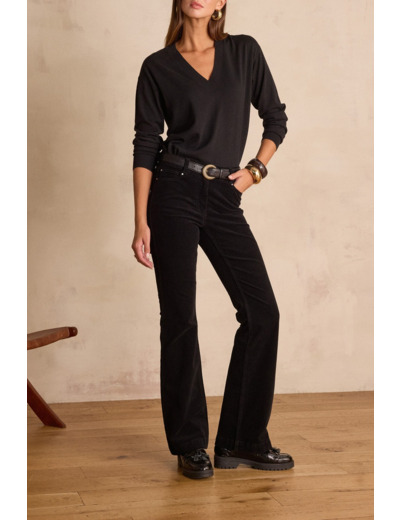 Pantalon bootcut LILY en velours de coton