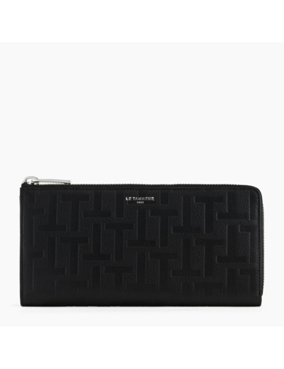 Compagnon zippé Emilie en cuir imprimé T