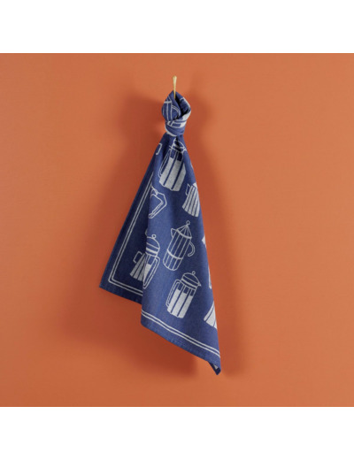 Torchon coton Barista | Tissé Jacquard | Tradition des Vosges