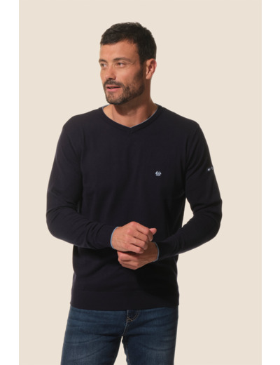 Pull homme col V Watson