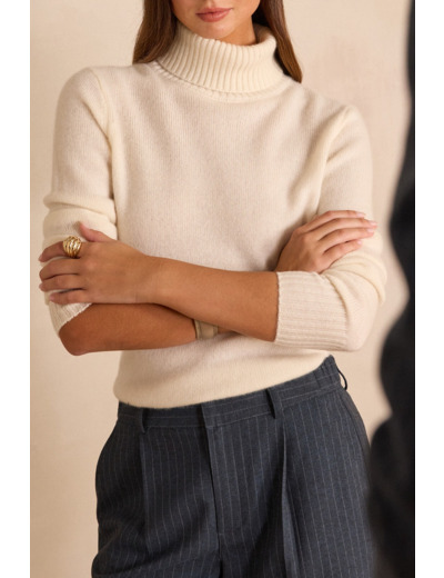 Pull col-roulé unisexe en 100% cachemire - 4 fils SWAN(N)