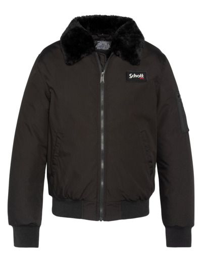 Blouson avec col en fausse fourrure amovible