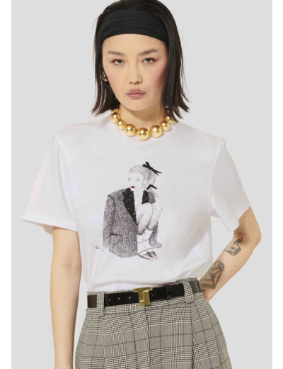 T-Shirt Taragirl Blanc en Coton