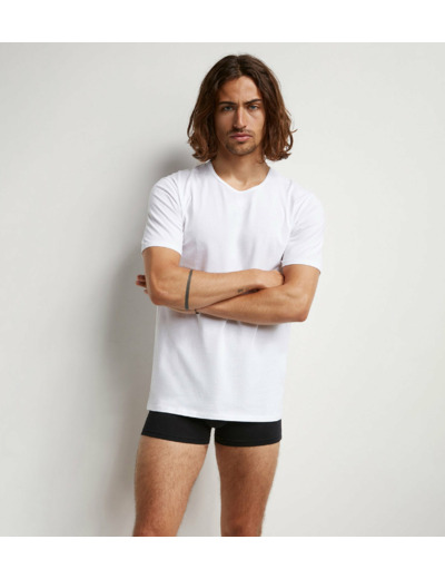 Lot de 2 Tshirts homme thermorégulateur à col rond blanc Regul Activ