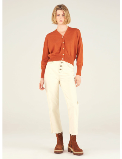 Cardigan cannelle