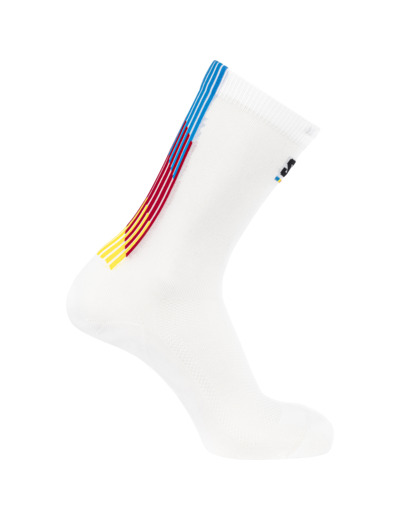 Socks Pulse Race Flag Crew White