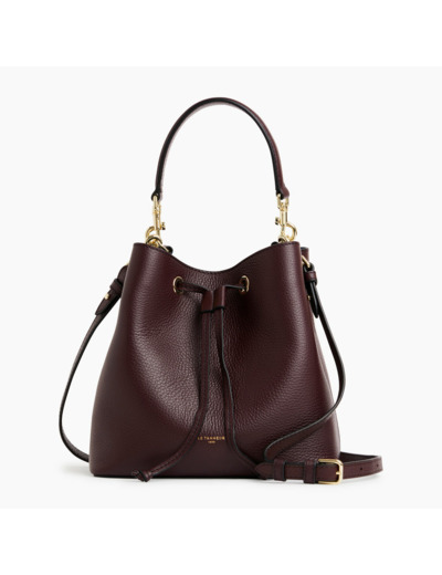 Sac seau Louise en cuir grainé
