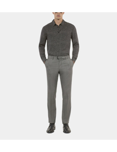 Chemise Imprimé Cœurs Noir Et Blanc black white