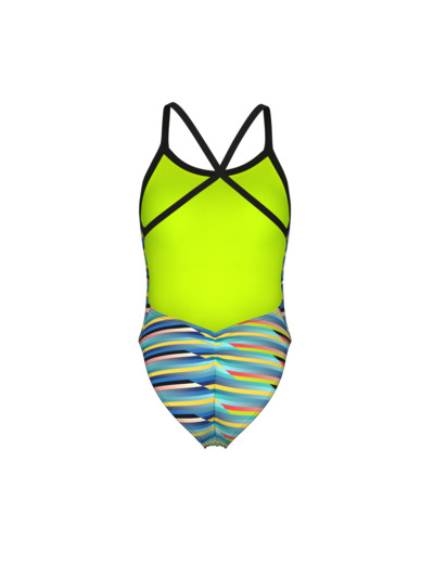 Maillot de bain arena Performance Racing Stripe XCriss Cross Back pour femmes