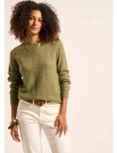 Pull col rond avec manches raglan larges
