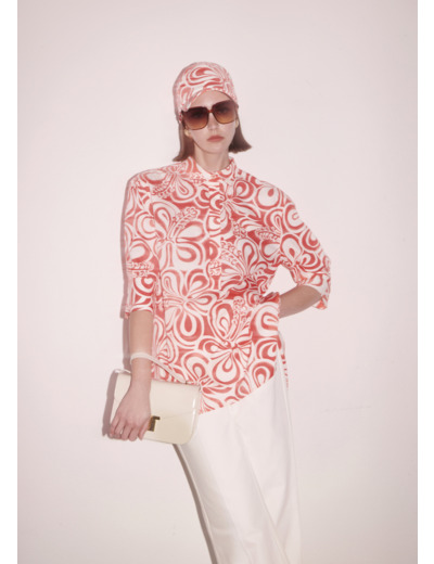 Top Tallulah Corail en Coton